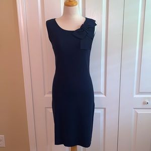 Women’s Dress, Size Medium, Navy Blue by Carmen Marc Valvo. Below Knee.